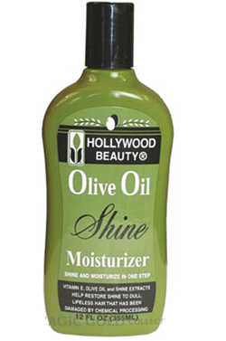 HOLLYWOOD BEAUTY Olive Oil Shine Moisturizer 12oz , Sareya Beauty supply store